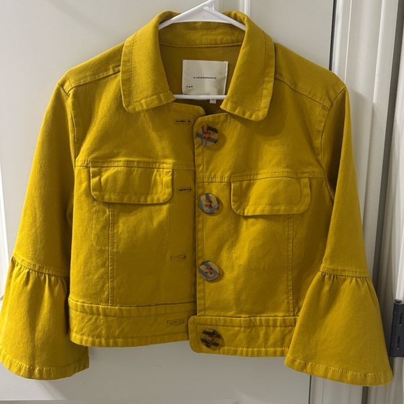 Anthropologie Mustard Jean Jacket - Picture 1 of 6